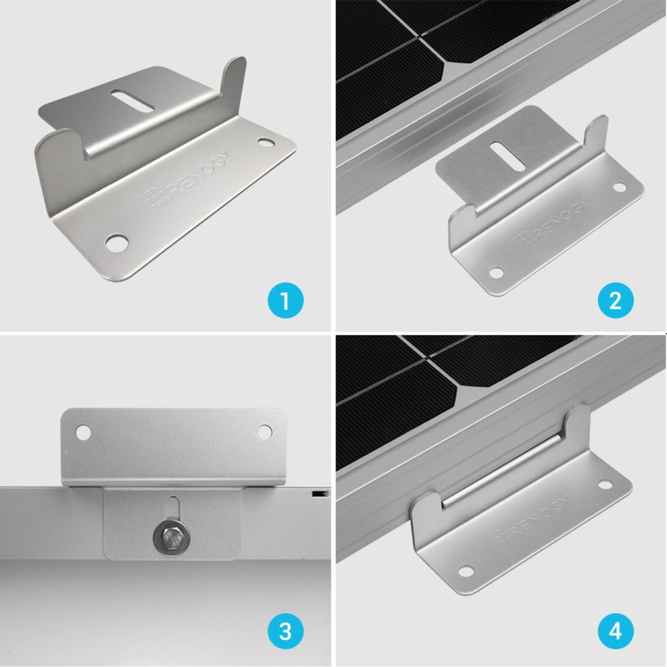 Solar Panel Mounting Z Bracket Mount Supporting for RV, Roof, Boat - Image 2