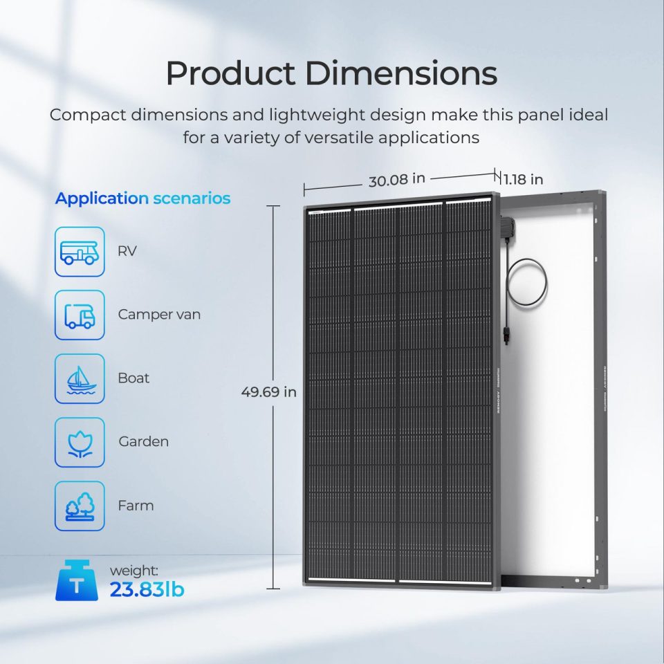 Renogy 200W ShadowFlux Rigid Solar panel (Topcon) - Image 7