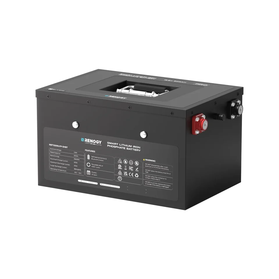 12V 200Ah Pro Lithium Battery w/Bluetooth & Self-heating