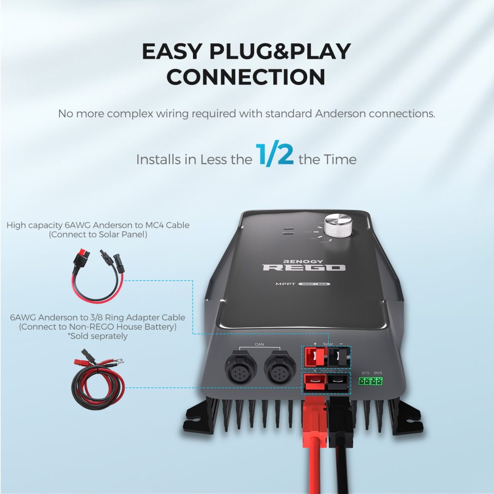 Renogy REGO 60A MPPT, 12V 60A 100V - Image 6