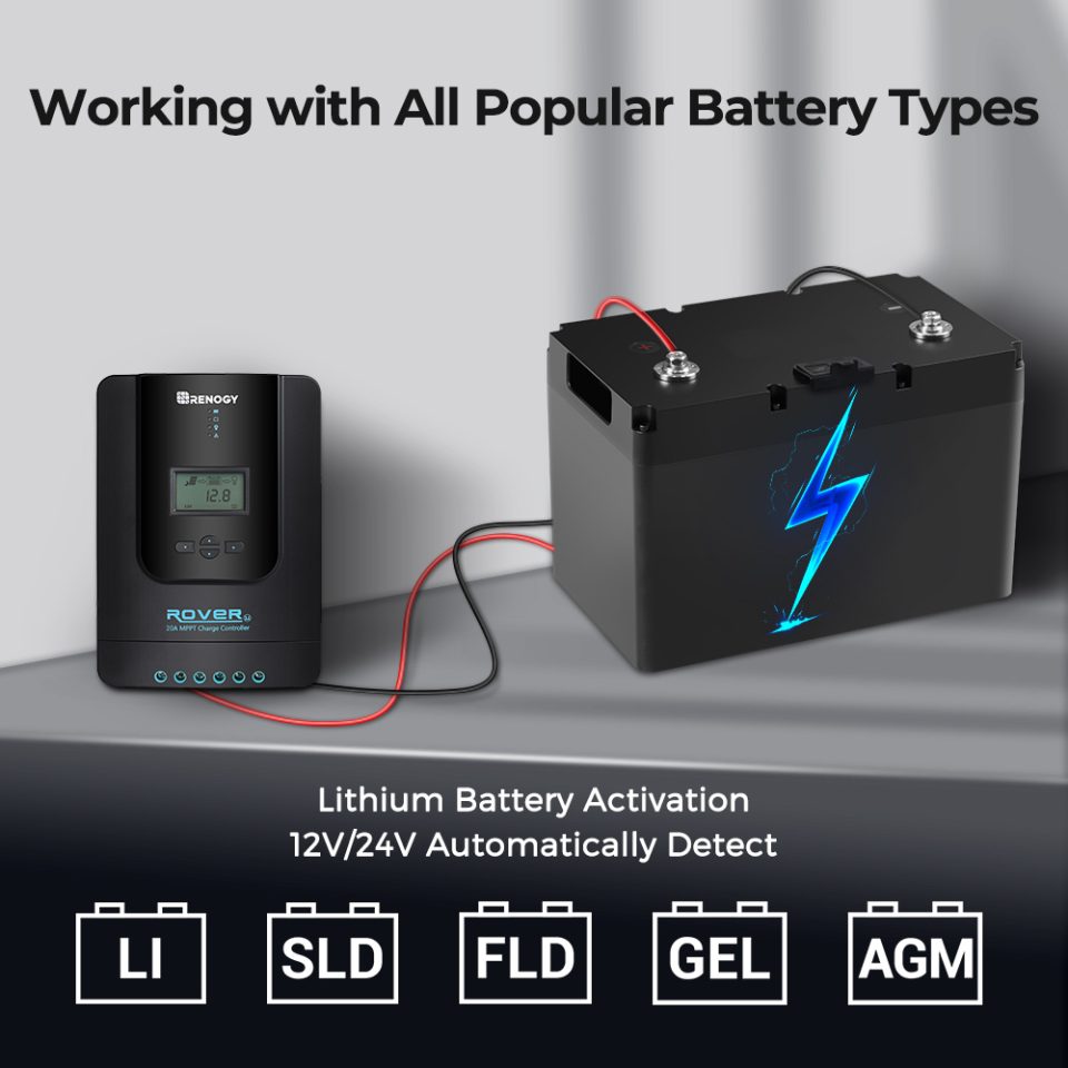 Renogy Rover Li 20 Amp MPPT Solar Charge Controller (With BT) - Image 3